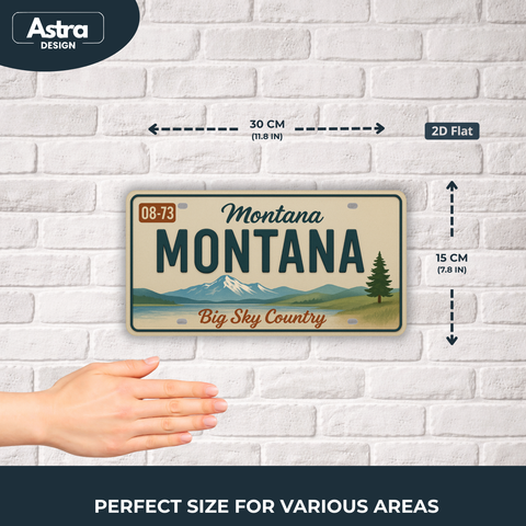 Blechschild 15x30cm – Montana Big Sky Country Retro USA