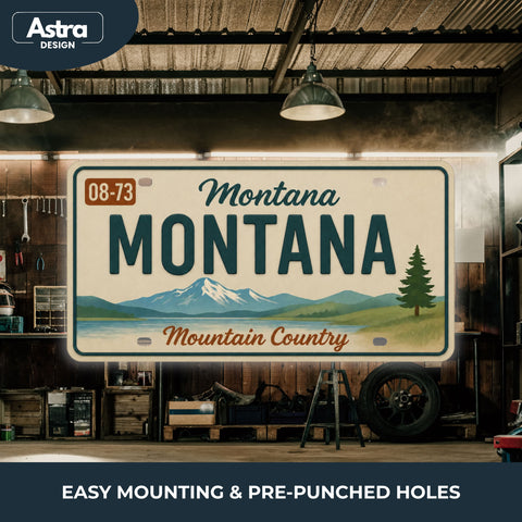 Blechschild 15x30cm – Montana Big Sky Country Retro USA