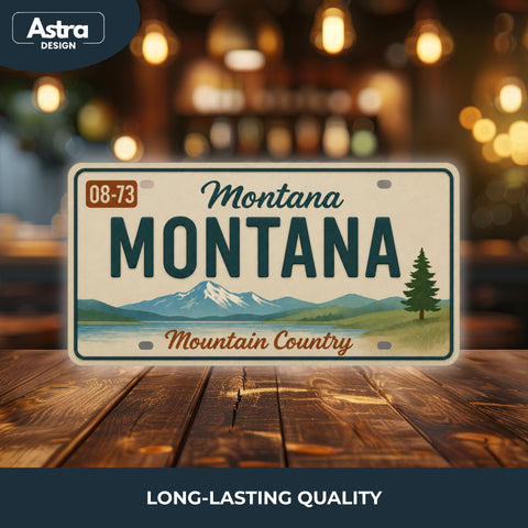 Blechschild 15x30cm – Montana Big Sky Country Retro USA