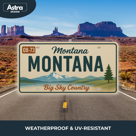 Blechschild 15x30cm – Montana Big Sky Country Retro USA