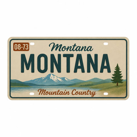 Blechschild 15x30cm – Montana Big Sky Country Retro USA