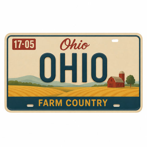 Blechschild 15x30cm – Ohio The Buckeye State Retro USA
