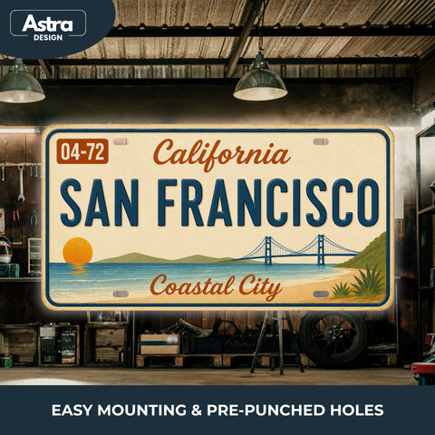Blechschild 15x30cm – San Francisco City by the Bay Retro California