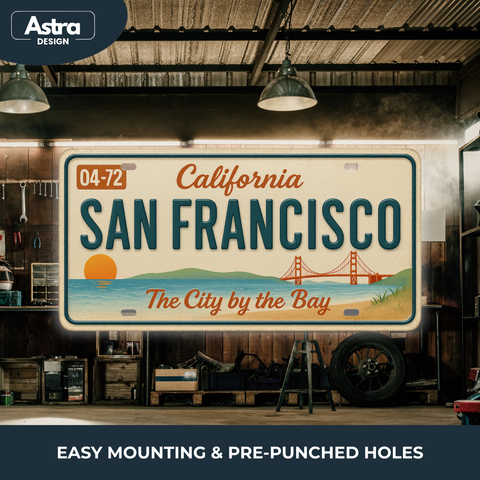 Blechschild 15x30cm – San Francisco City by the Bay Retro California