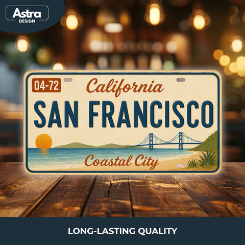 Blechschild 15x30cm – San Francisco City by the Bay Retro California