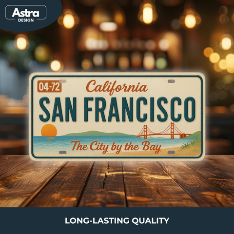 Blechschild 15x30cm – San Francisco City by the Bay Retro California