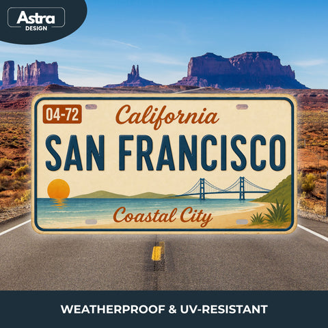 Blechschild 15x30cm – San Francisco City by the Bay Retro California
