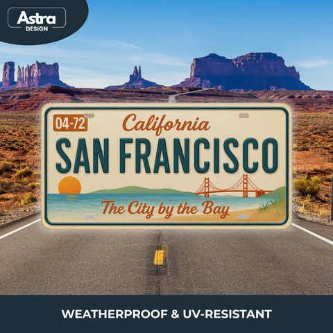 Blechschild 15x30cm – San Francisco City by the Bay Retro California