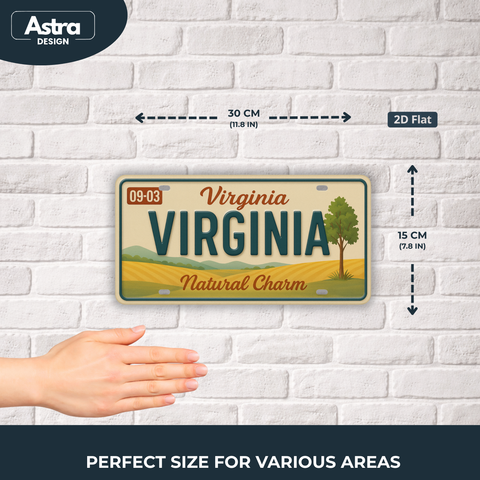 Blechschild 15x30cm – Virginia Natural Charm Retro USA
