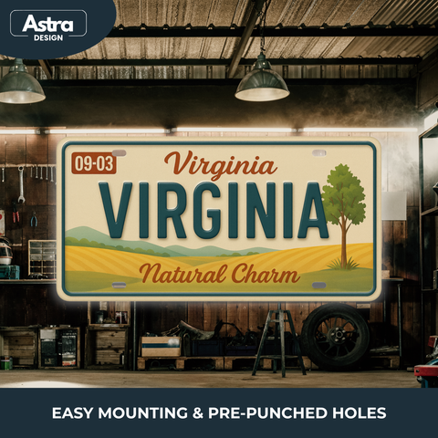 Blechschild 15x30cm – Virginia Natural Charm Retro USA