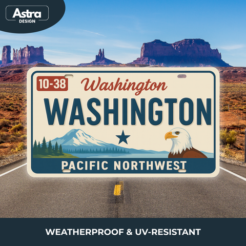 Blechschild 15x30cm – Washington Pacific Northwest Retro USA