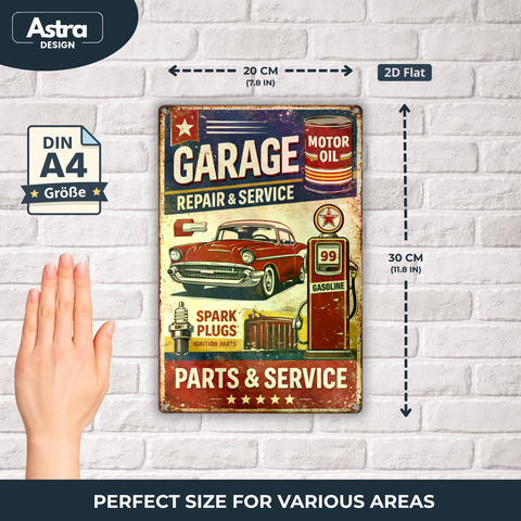 Blechschild 20x30cm – Garage Repair & Service
