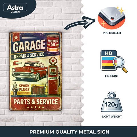 Blechschild 20x30cm – Garage Repair & Service
