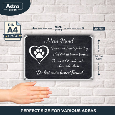 Blechschild 20x30cm – Mein Hund Du bist mein bester Freund Schild