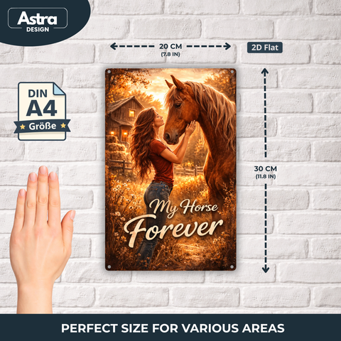 Blechschild 20x30cm – My Horse Forever Pferdeliebe