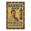 Blechschild Barber Shop
