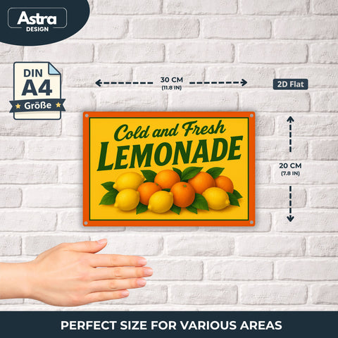 Blechschild 20x30cm – Cold and Fresh Lemonade