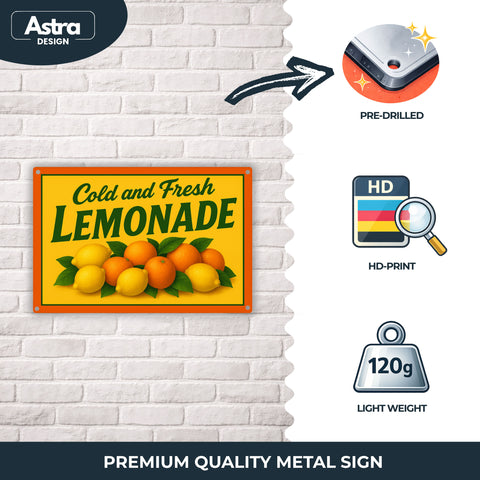 Blechschild 20x30cm – Cold and Fresh Lemonade