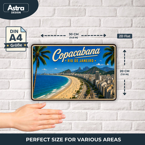 Blechschild 20x30cm – Copacabana Rio de Janeiro