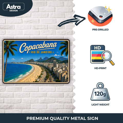 Blechschild 20x30cm – Copacabana Rio de Janeiro