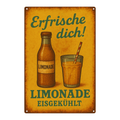 Blechschild erfrische dich Limonade