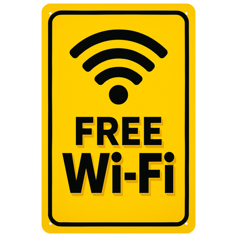 Blechschild Free Wifi