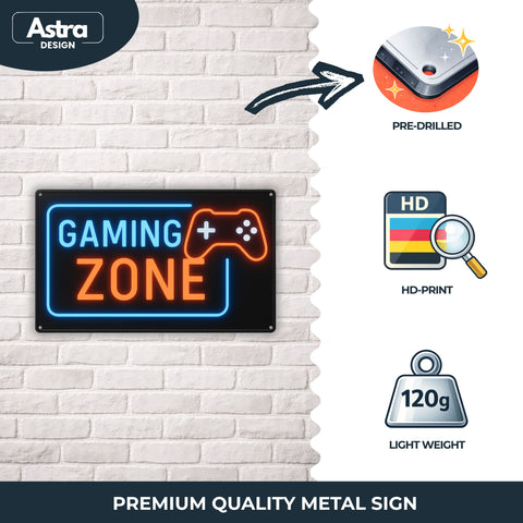 Blechschild 20x30cm – Gaming Zone