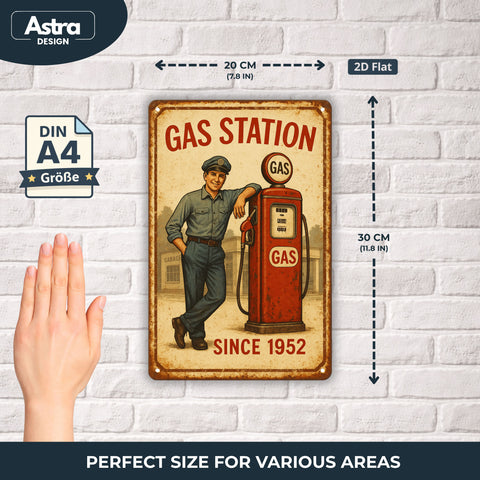 Blechschild 20x30cm – Gas Station Since 1952
