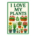 Blechschild i love my Plants