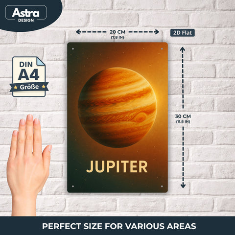 Blechschild 20x30cm – Jupiter Planet Sonnensystem Weltraum Motiv