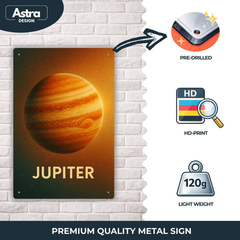 Blechschild 20x30cm – Jupiter Planet Sonnensystem Weltraum Motiv