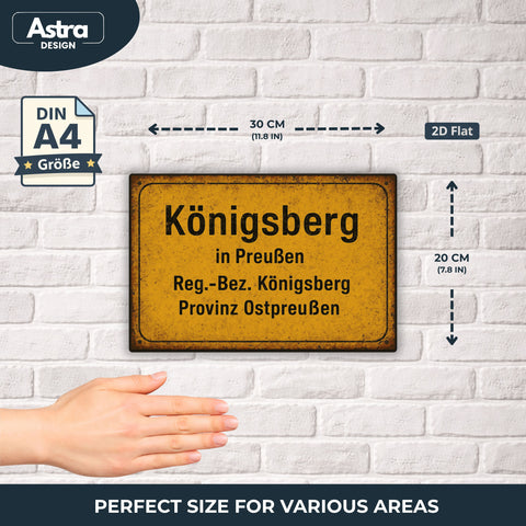 Blechschild 20x30cm – Königsberg in Preußen
