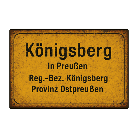Blechschild Königsberg