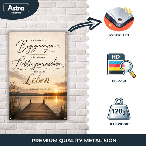 Blechschild 20x30cm – Lieblingsmenschen machen das Leben