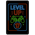 Blechschild Level UP 17