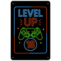 Blechschild Level UP 18