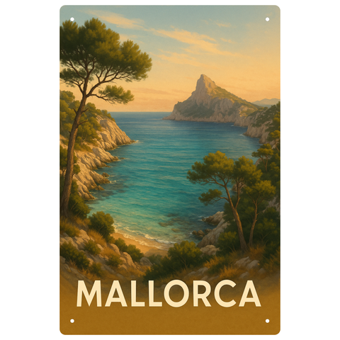 Blechschild Mallorca