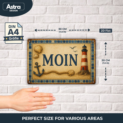 Moin Blechschild - 20x30cm