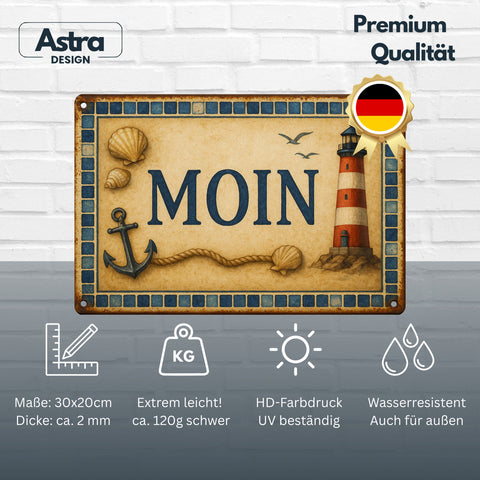 Moin Blechschild