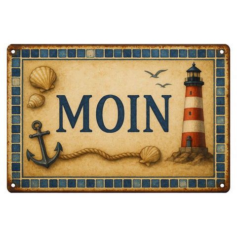 Moin Blechschild