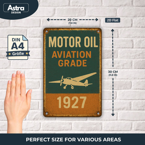 Blechschild 20x30cm – Motor Oil Aviation Grade 1927