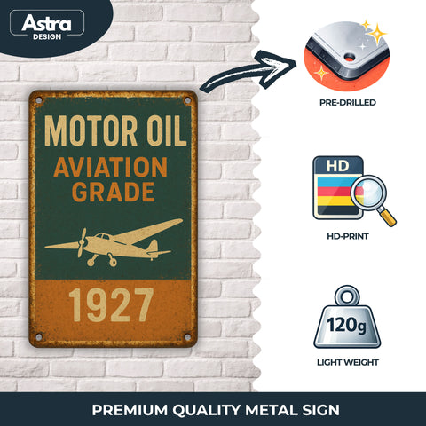 Blechschild 20x30cm – Motor Oil Aviation Grade 1927