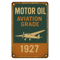 Blechschild Motor Oil Aviation