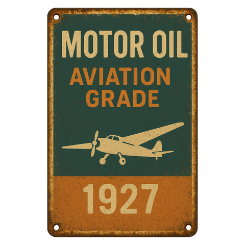 Blechschild Motor Oil Aviation