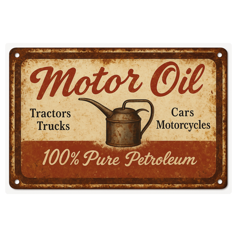 Blechschild Motor Oil