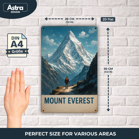 Blechschild 20x30cm – Mount Everest
