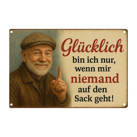 Blechschild Niemand auf den Sack gehen
