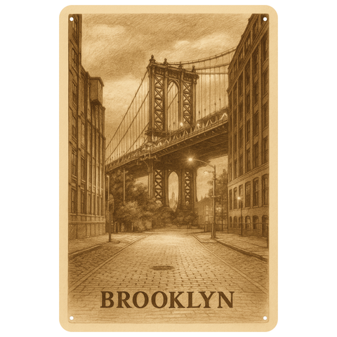 Blechschild Old Brooklyn