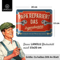 Blechschild Papa repariert das