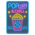 Blechschild Popcorn Chill